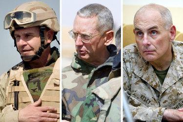 سه ژنرال جنگ عراق ترامپ را راه می برند سه ژنرال جنگ عراق ترامپ را راه می برند