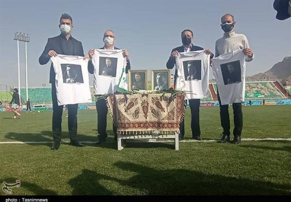 حواشی شهرآورد فوتبال اصفهان، گرامیداشت یاد و خاطره مرحوم میناوند و انصاریان در فولادشهر