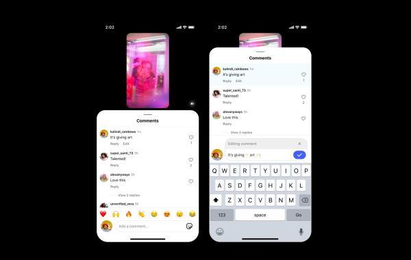 قابلیت ویرایش کامنت خاتمه به اینستاگرام اضافه شد
