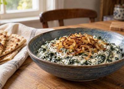 طرز تهیه بورانی اسفناج با پیاز داغ؛ پیش غذای خوش طعم و عطر